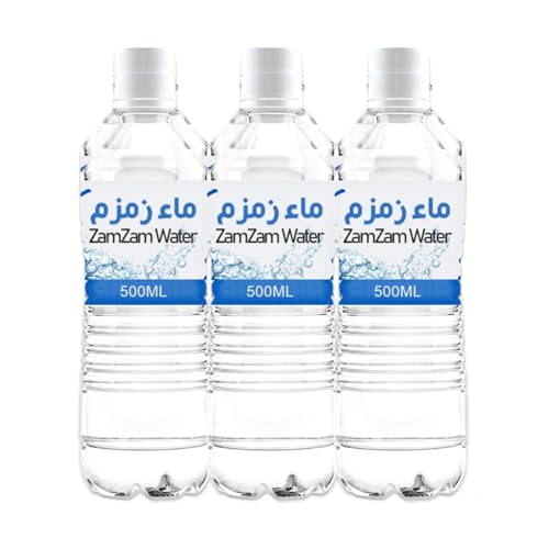 Zam Zam Wasser, Makkah Al Mukarramah, Zemzem Suyu, Zamzam, Quellwasser, Brunnenwasser, Heilwasser, 500ml - Reines und natürliches Wasser aus der heiligen Stadt Mekka (6er Packung) von Soul Mantra