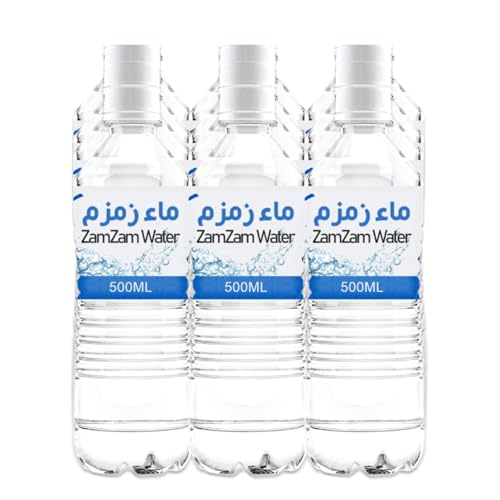 Zam Zam Wasser, Makkah Al Mukarramah, Zemzem Suyu, Zamzam, Quellwasser, Brunnenwasser, Heilwasser, 500ml - Reines und natürliches Wasser aus der heiligen Stadt Mekka (9er Packung) von Soul Mantra