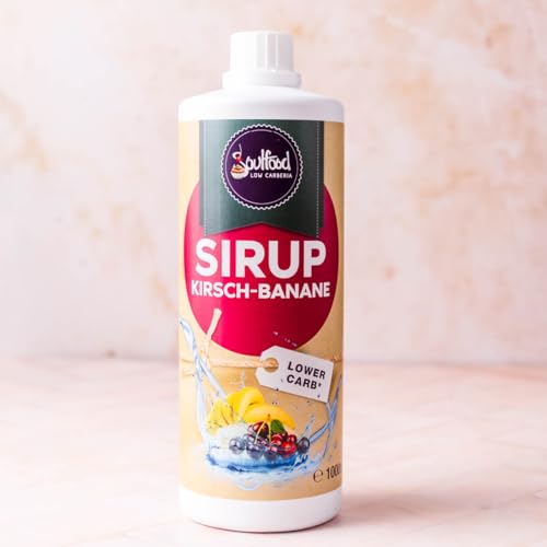 Zero-Sugar Sirup Kirsch-Banane Kiba 1 Liter von Soulfood LowCarberia von Soulfood LowCarberia