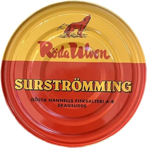 Surströmming HERING | GEKÜHLTER VERSAND | Schwedische Spezialität | Röda Ulven 300g/400g Dose (fermentierte Heringe) | Surströmming Challenge | Fisch aus Schweden von Soulgoods