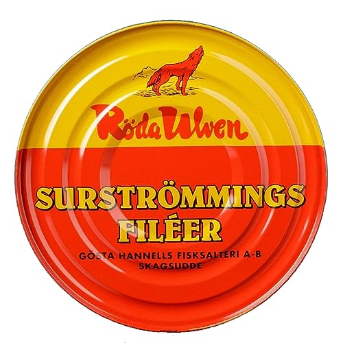 Surströmming FILET | GEKÜHLTER VERSAND | Schwedische Spezialität | Röda Ulven 300g/400g Dose (fermentierte Heringfilets) | Surströmming Challenge | Fisch aus Schweden von Soulgoods
