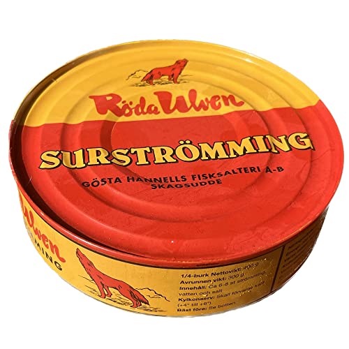 Surströmming HERING | Schwedische Spezialität | Röda Ulven 300g (fermentierter Hering) | Surströmming Challenge von Röda Ulven