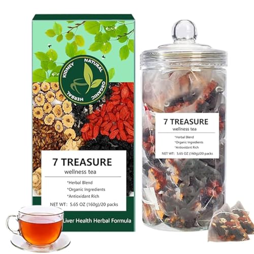 7 Treasure Wellness Tea,Herbal Formula Instant Health Supplement,Formula Ginseng Seven Treasure Tea Bags,Ginseng 7 Treasure Tea for Women Men (1) von Soumiey