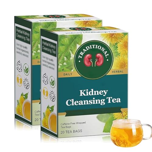 Traditional Healthy Organic Kidney Cleansing Tea, CertifiCure Kidney Organic Tea,Chinese Kidney Cleanse Tea for Men,20 Bags/Box (2pcs) von Soumiey