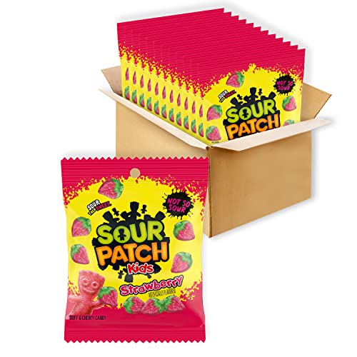 SOUR PATCH KIDS Strawberry Soft and Chewy Candy, 340 - 102 ml Beutel von Sour Patch Kids