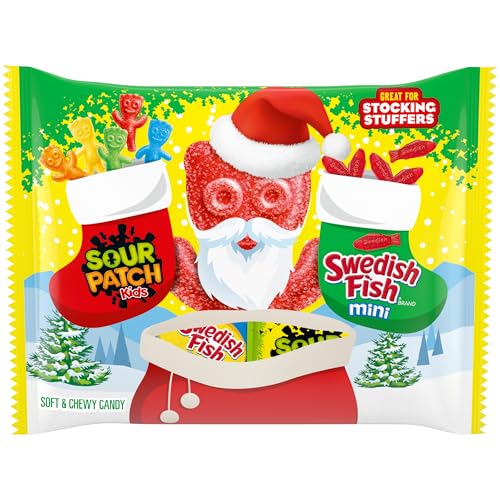 SOUR PATCH KIDS and Swedish Fish Mini Holiday Candy Variety Pack, 22 Snack Packs von Sour Patch Kids