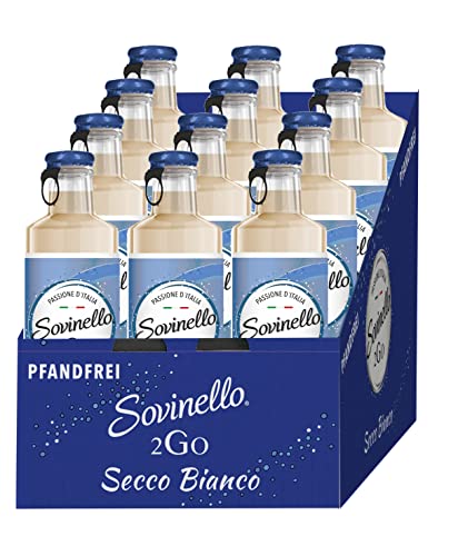 Sovinello 2Go - Secco Bianco, Prickelndes Getränk aus italienischem Weißwein (12 x 0,275 L) von Sovinello 2Go