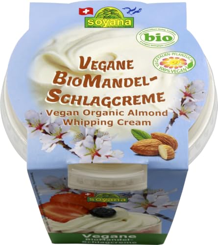 Mandel-Schlagcreme - vegane Alternative zu Schlagsahne auf der Basis von Mandeln 12 x 250 gr von Soyana