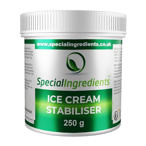 Eiscreme-Stabilisator und -verbesserer 250 g – vegan, gentechnikfrei, glutenfrei – recycelbarer Behälter von Special Ingredients