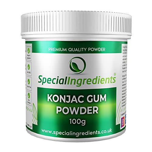 Special Ingredients Konjak Kaugummi Pulver - Premium Qualität Extra Feines Pulver - Vegan, GVO-frei, Glutenfrei - Recycelbarer Behälter (100g) von Special Ingredients