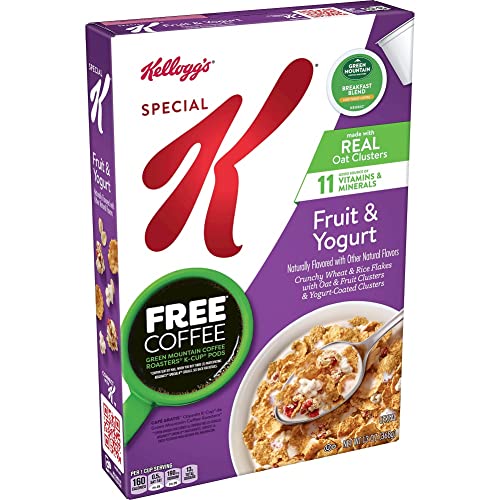 Cold Breakfast Cereal, 11 Vitamins and Minerals, Fruit and Yogurt, 13oz Box (1 Box) von Special K