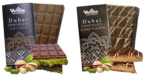 1x Handgemachte Dubai Chocolate Pistachio 220g, 1x Handgemachte Dubai Chocolate Bueno 220g, mit knusprigem Kadayif, Premium Pistaziengebäck, perfekte Nascherei oder Geschenk von Special-Snacks 07