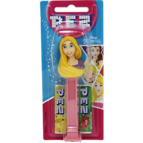 Pez Princess Rapunzel mit rosa Fuß 2 Päckchen fruchtige Bonbons 17g von Spender