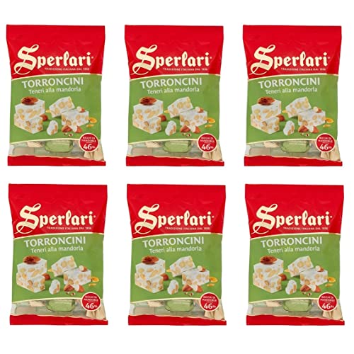 6x Sperlari Torroncini Teneri alla Mandorla Weicher Nougat mit Mandeln 117g von Sperlari Zanzibar