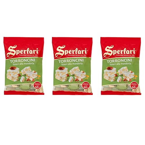 3x Sperlari Torroncini Teneri alla Mandorla Weicher Nougat mit Mandeln 117g von Sperlari