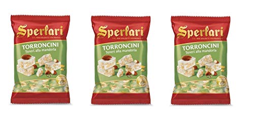 3x Sperlari Torroncini Teneri alla mandorla 46% Mandeln Weiche Mandelnougats 130g von Sperlari