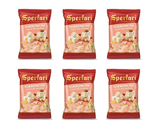 6x Sperlari Torroncini Classici alla mandorla 46% Mandeln Klassische Mandelnougats 130g von Sperlari