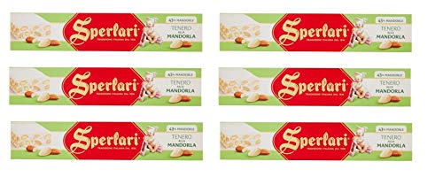 6x Sperlari Torrone Tenero alla Mandorla Weicher Mandel nougat 43% Mandel Italienische Tradition 150g von Sperlari