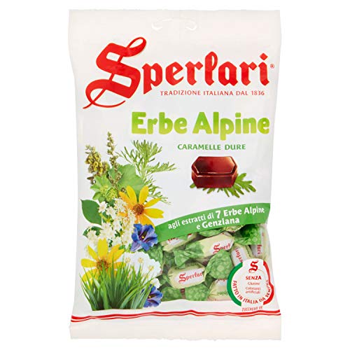 Sperlari - Hartbonbons mit Extrakten aus 7 verschiedenen Alpenkräutern, glutenfrei - 200g von Sperlari