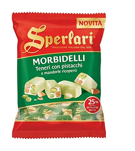 Sperlari Morbidelli Teneri con Pistacchi e Mandorle 25% getrocknete Früchte mit Pistazien und Mandeln 130g von Sperlari