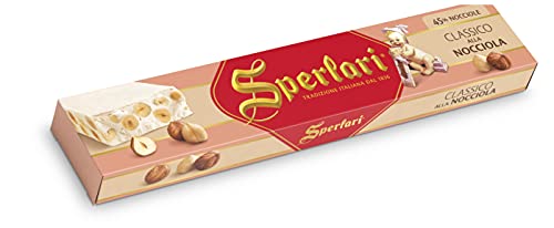 Sperlari - Torrone, Turron, Weißer Nougat, Klassischer Haselnuss-Nougat, glutenfrei - 250g von Sperlari