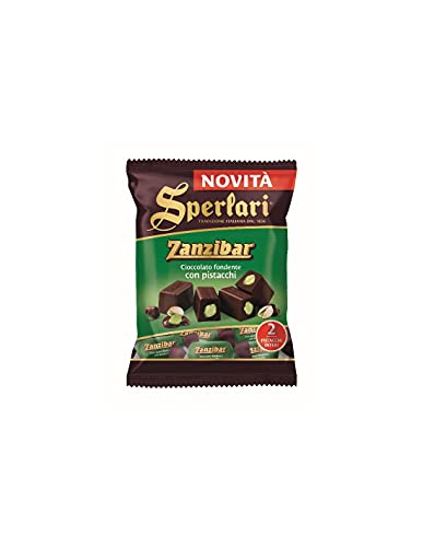 Sperlari - Zanzibar dunkle Schokoladen- und Pistazien-Mini-Nougats, glutenfrei - 117g von Sperlari