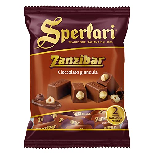 Sperlari - Zanzibar klassische Schokoladen- und Gianduja-Mini-Nougats, glutenfrei - 117g von Sperlari