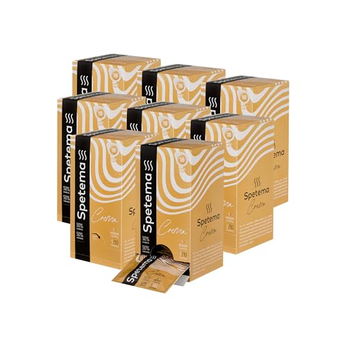 Spetema Pads ESPRESSO CREMA, Intensität 5/10, Mittlere Röstung, 50% Arabica & 50% Robusta, 144 E.S.E Kaffeepads für Pad-Maschine, (8 Boxen x 18 Pads) von Spetema