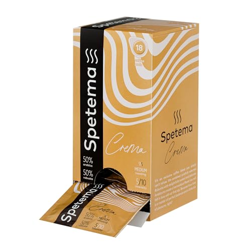 Spetema Pads Espresso Crema, Intensität 5/10, Mittlere Röstung, 50% Arabica & 50% Robusta, 18 E.S.E Kaffeepads für Pad-Maschine, (1 Box x 18 Pads) von Spetema