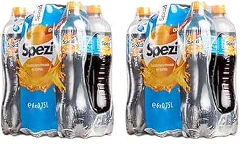 Spezi das Original 0,75l PET - Erfrischendes Cola-Orangenmix-Getränk (6 x 0,75l) (Packung mit 2) von Spezi