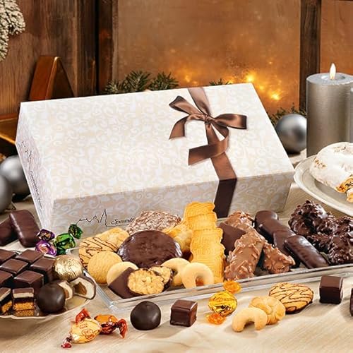 Adventsmischung 1500g Mozartkugeln, Mini-Marzipan-Stollen, Elisen-Lebkuchen, Honig-Printen, Mandel-Printen, Dessert-Dominos, Butter-Spekulatius, Nuss-Printen, Gebäck-Sortiment, Toffees, Oblaten von Spezialitäten-Haus G. Schulteis GmbH, Aachen