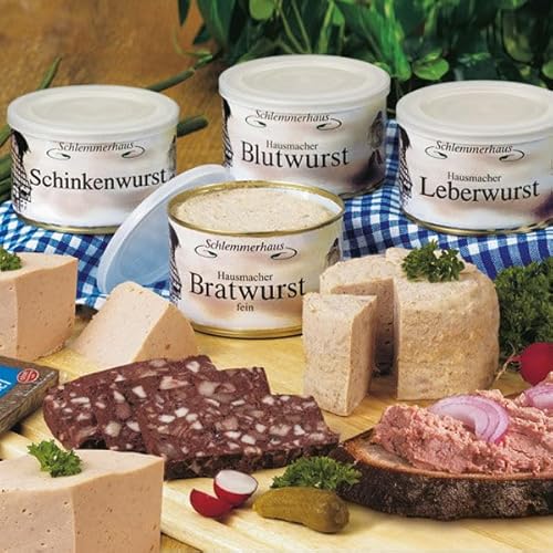 Westfälische Spezialitäten 1600g (1 Paket) In den Sorten Schinkenwurst und Hausmacher Blutwurst, Bratwurst fein und Leberwurst. von Spezialitäten-Haus G. Schulteis GmbH, Aachen