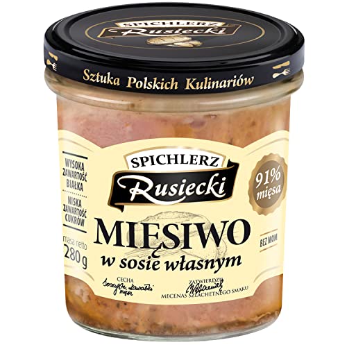 Fleisch in Eingenem Saft - polnische traditionelle Zubereitung Premium 300g // Mi?siwo w sosie w?asnym 300g - Spichlerz Rusiecki von Spichlerz Rusiecki