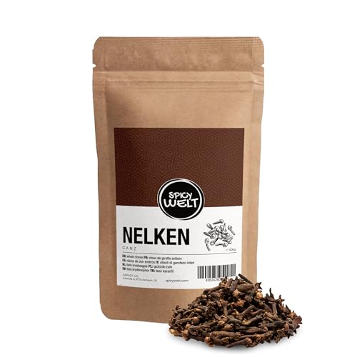 Spicy Welt Nelken Ganz (500g) – Handverlesene, Getrocknete Gewürznelken in Premium-Qualität zum Kochen & Backen | 100% Naturrein, Ohne Zusätze von Spicy Welt