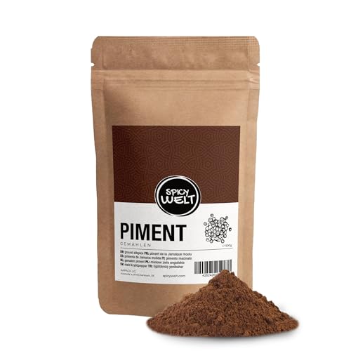 Spicy Welt Pimentpulver (500g) – Fein Gemahlenes Piment für Backen, Kochen & Gewürzmischungen | Aromatisch-Würzig & Vielseitig | 100% Naturrein, Ohne Zusätze von Spicy Welt