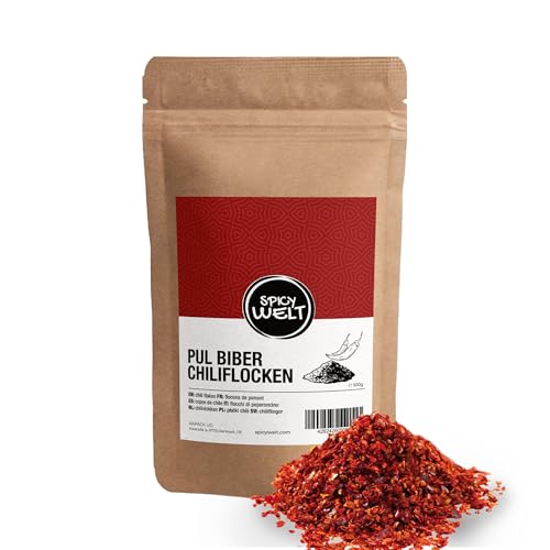 Spicy Welt Pul Biber Chiliflocken Scharf – Gewürz für Döner, Kebap & vielfältige Gerichte, 100% Naturrein, ohne Zusätze (1kg) von Spicy Welt