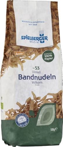 Dinkel Bandnudeln, vollkorn, 9 mm, demeter 12 x 500 gr von Spielberger