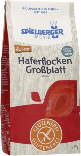 Haferflocken Großblatt, glutenfrei, demeter 18 x 475 gr von Spielberger