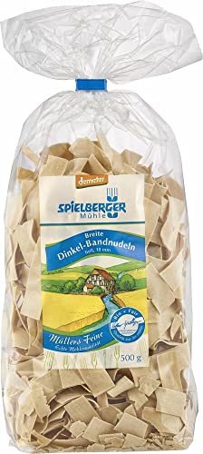 Spielberger Bio Breite Dinkel-Bandnudeln 18 mm, demeter (2 x 500 gr) von Spielberger