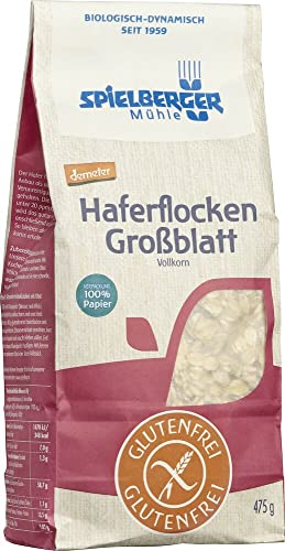 Spielberger Bio Glutenfreie Haferflocken Großblatt, demeter (6 x 475 gr) von Kaxilu