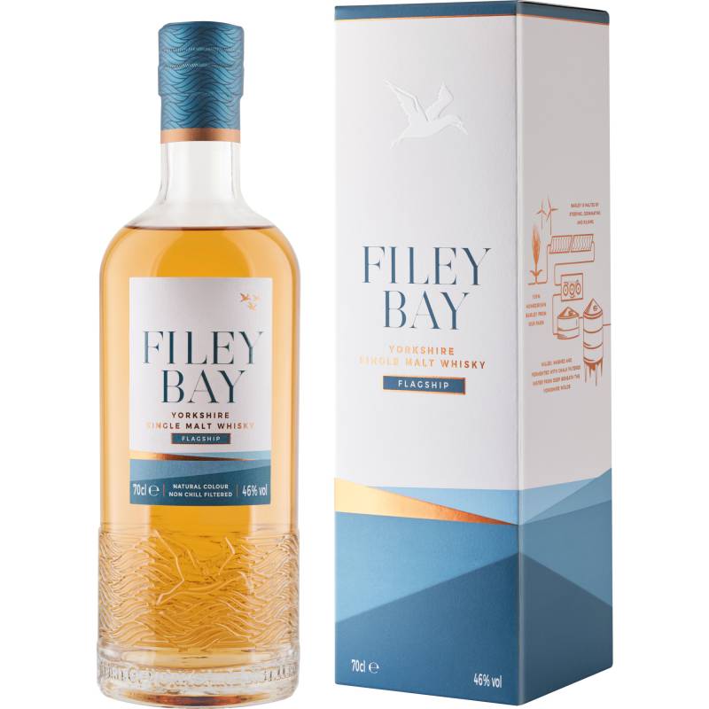 Filey Bay Flagship Single Malt Whisky, Yorkshire, 0,7 L, 46 Vol., Spirituosen von Spirit of Yorkshire Limited Unit 1 Hunmanby Industrial Estate YO14 0PH North Yorkshire GB / Spirit of Yorkshire Limited Unit 1 Hunmanby Industrial Estate YO14 0PH North Yorkshire GB