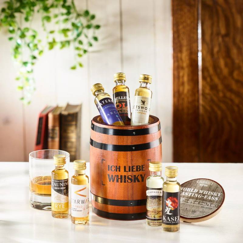 Whisky Tastingfass "Ich liebe Whisky" 7er-Set von Spirits of Oldman