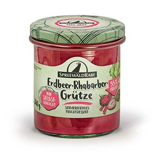 Erdbeer-Rhabarber-Grütze von Spreewald-Rabe (360 g) von Spreewald RABE