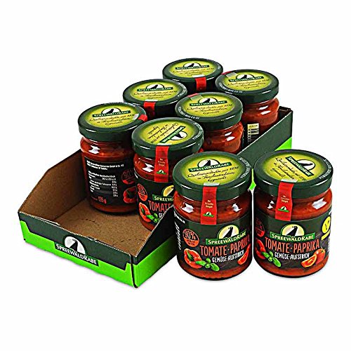 Tomate Paprika Gemüseaufstrich 8er Set (8 Gläser à 135 g) von Spreewald RABE