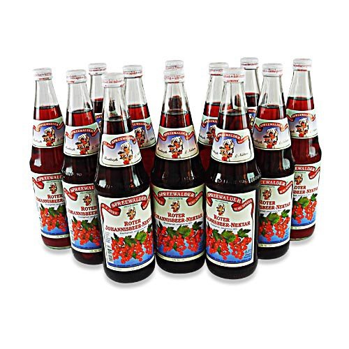 Janks Roter Johannisbeer - Nektar 12er Pack (12 Flaschen à 0,7 l) von Spreewaldmosterei Jank