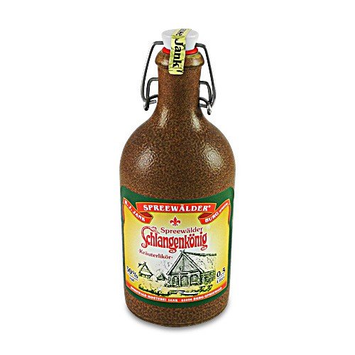 Janks 'Spreewälder Schlangenkönig' - Kräuterlikör im traditionellen Tonkrug (0,5 l / 30% vol.) von Spreewaldmosterei Jank