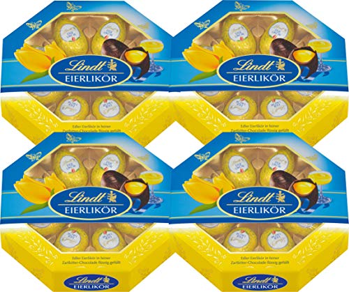 Lindt Eierlikör 32 Eier Gefüllte Zartbitter Schokolade 4 x 144 gr. von Sprüngli