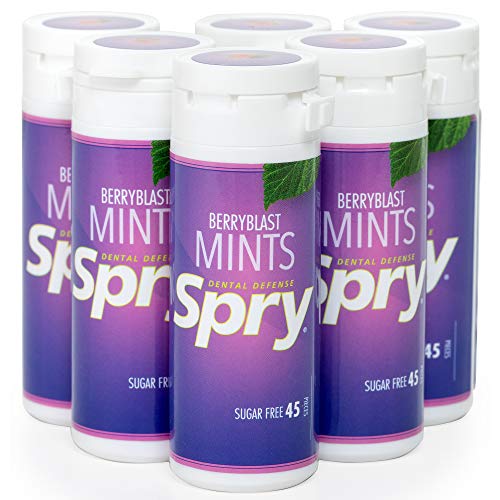 Xylitol Spry Berryblast 45 Mints (Pack of 6, Total 270 Mints) von Spry