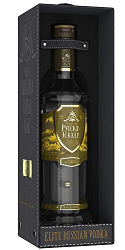 Vodka Squadra Russa Mine Gold in Leder 0,7l 40% vol. von Squadra Russa (Русская эскадра)