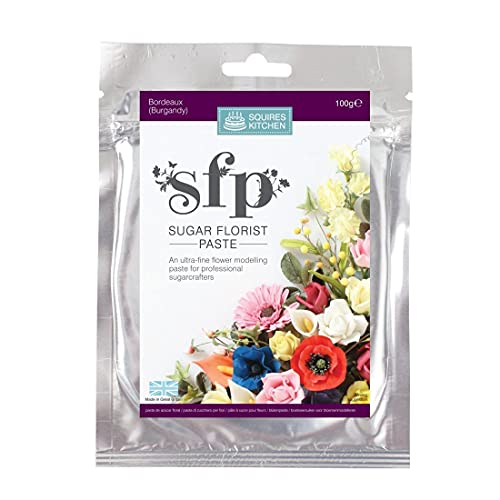 Sugar Florist Paste - Modelliermasse für Blumen - Bordeaux 100 g von Squires Kitchen